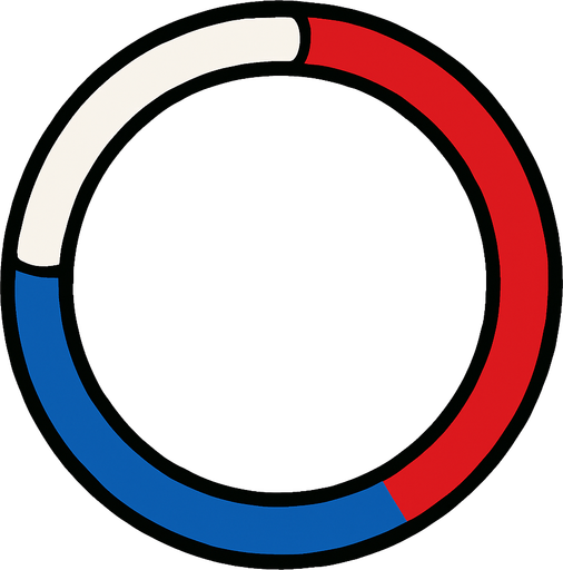 Cerceau tricolore.
In-Game asset.  2d.  High contrast.  No shadows