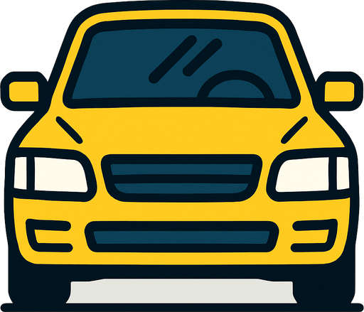 Car facing front.
In-Game asset.  2d.  High contrast.  No shadows