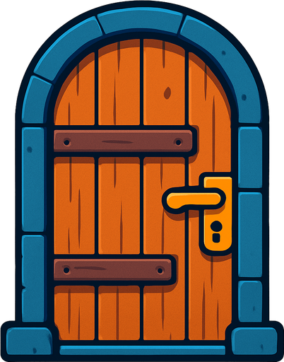 Kapı.
In-Game asset.  2d.  High contrast.  No shadows