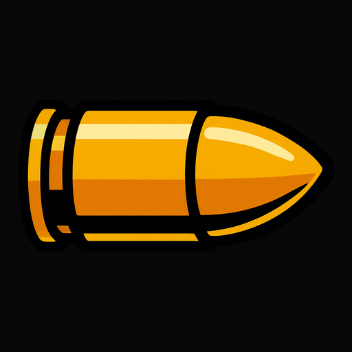 Bullet.
In-Game asset.  2d.  High contrast.  No shadows