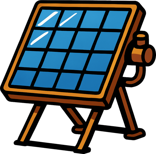 solar collector.
In-Game asset.  2d.  High contrast.  No shadows