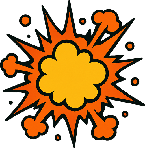 a explosion.
In-Game asset.  2d.  High contrast.  No shadows