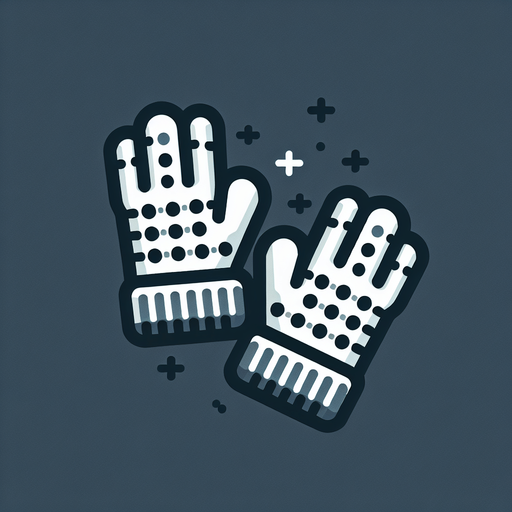 a christmas gloves. plastic style. Single Game Texture. In-Game asset. 2d. Blank background. High contrast. No shadows.
