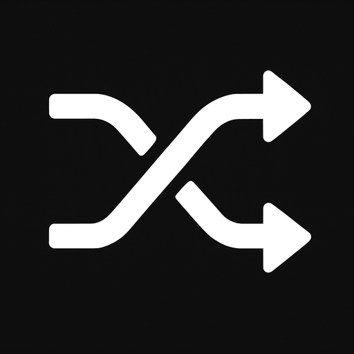 "rastgele" ikonu, beyaz renginde olacak..
In-Game asset.  2d.  High contrast.  No shadows