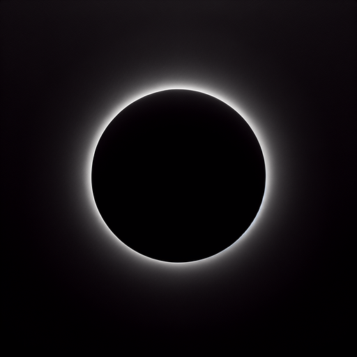 black circle with ultra-thin white border.
black background