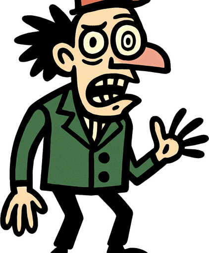 Homme bizzare.
In-Game asset.  2d.  High contrast.  No shadows