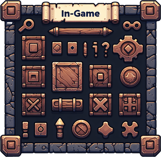 panel.
Single Game Texture.  In-Game asset.  2d.  Blank background.  High contrast.  No shadows