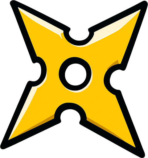 Survivor.io style 2D shuriken made by HABBY PTE. LTD..
In-Game asset.  2d.  High contrast.  No shadows