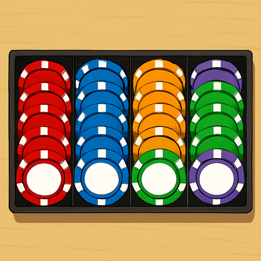 Looking straight down from above so you can see the faces of the chips in the rack. Just the edges.