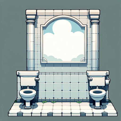 фон туалет.
Single Game Texture. In-Game asset. 2d. Blank background. High contrast. No shadows.