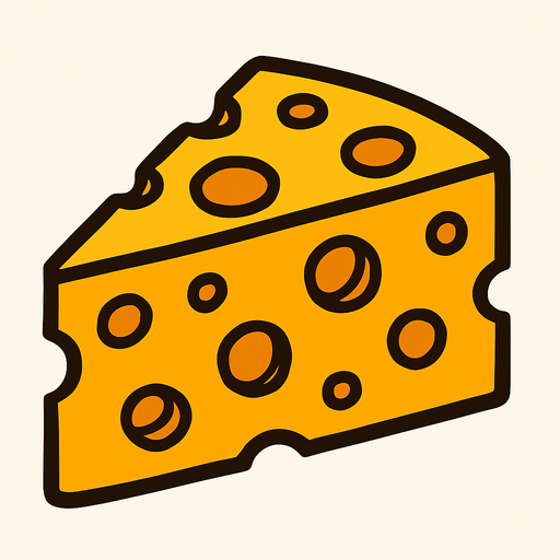 cheese.
In-Game asset.  2d.  High contrast.  No shadows