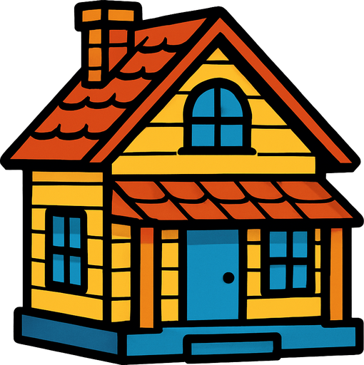 house.
In-Game asset.  2d.  High contrast.  No shadows