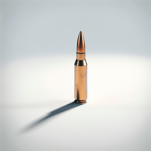 bullet.
Single Game Texture.  In-Game asset.  2d.  Blank background.  High contrast.  No shadows