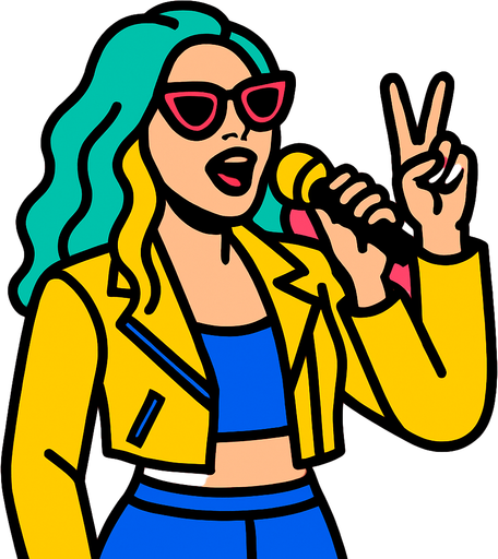 popüler popçu.
In-Game asset.  2d.  High contrast.  No shadows