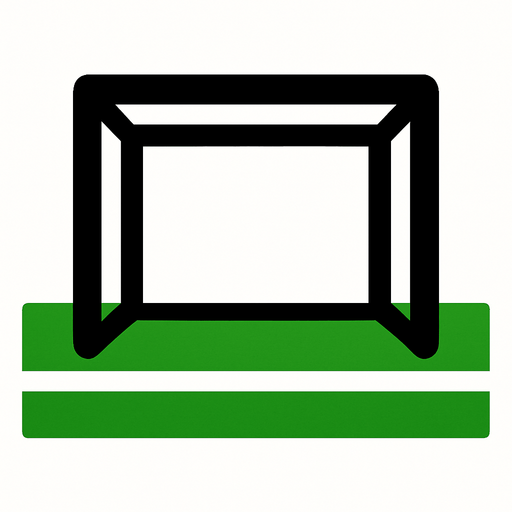 futbol kale çizgisi.
In-Game asset.  2d.  High contrast.  No shadows