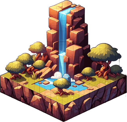 a similar image.
Single Game Texture.  In-Game asset.  2d.  Blank background.  High contrast.  No shadows