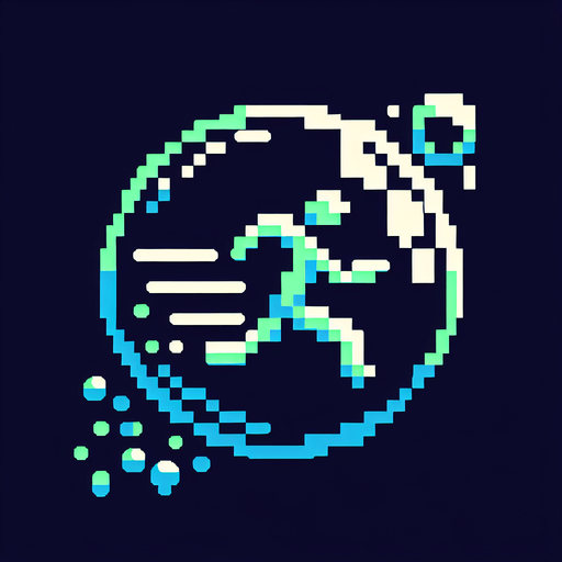 pixel art bubble with a stick figure inside of it that's dashing and add three small lines behind it in neon color..
Single Game Texture. In-Game asset. 2d. Blank background. High contrast. No shadows.