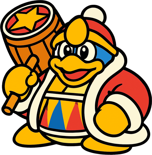 Dedede.
In-Game asset.  2d.  High contrast.  No shadows