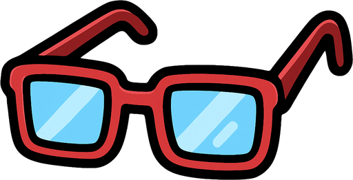 Glasses.
In-Game asset.  2d.  High contrast.  No shadows