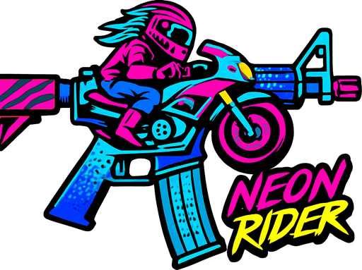 Cs2 neon rider skinini ekle.
In-Game asset.  2d.  High contrast.  No shadows