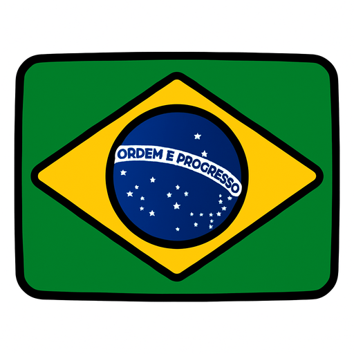 brazil flag.
In-Game asset.  2d.  High contrast.  No shadows