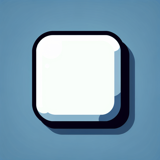 White square with tight round corners and web, flat shaded, hyper casual game. Single Game Texture. In-Game asset. 2d. Blank background. High contrast. No shadows.