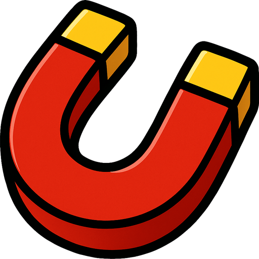 magnet.
In-Game asset.  2d.  High contrast.  No shadows