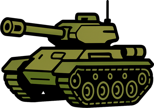 tank.
In-Game asset.  2d.  High contrast.  No shadows