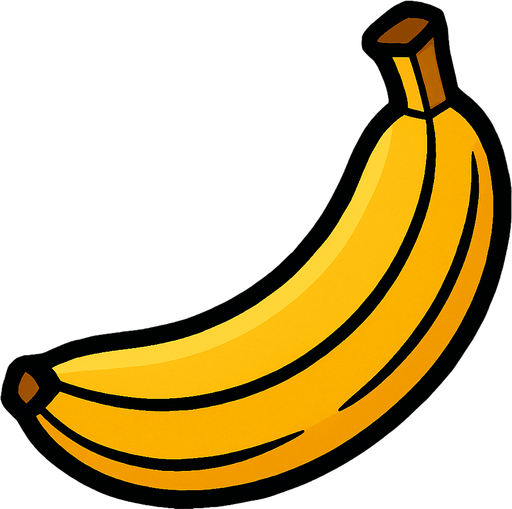 Banana.
In-Game asset.  2d.  High contrast.  No shadows