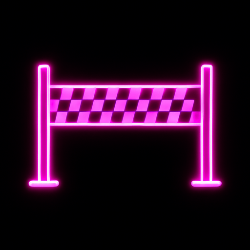 Pink Neon top down barrier