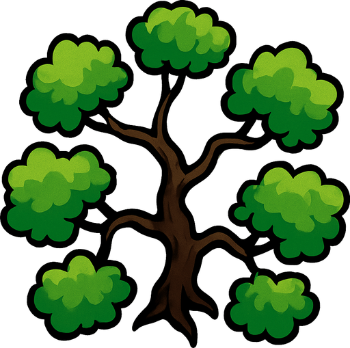 tree Sway Branch top view.
In-Game asset.  2d.  High contrast.  No shadows