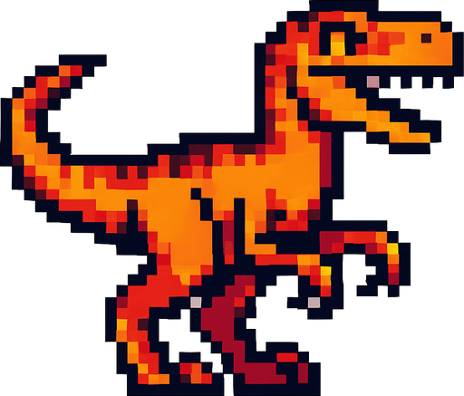 Veliciraptor pixel.
In-Game asset.  2d.  High contrast.  No shadows