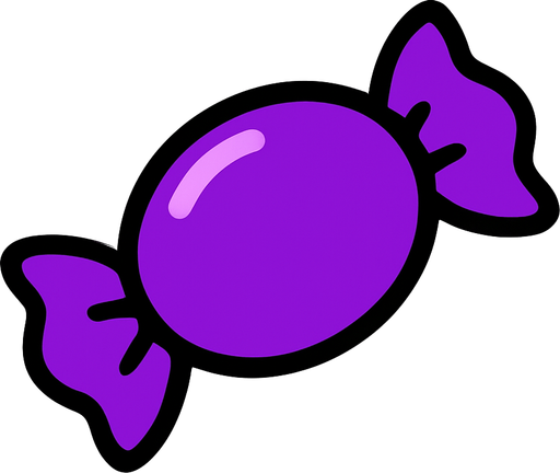 Mor şeker.
In-Game asset.  2d.  High contrast.  No shadows