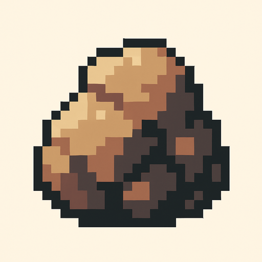piedra de pixeles.
In-Game asset.  2d.  High contrast.  No shadows