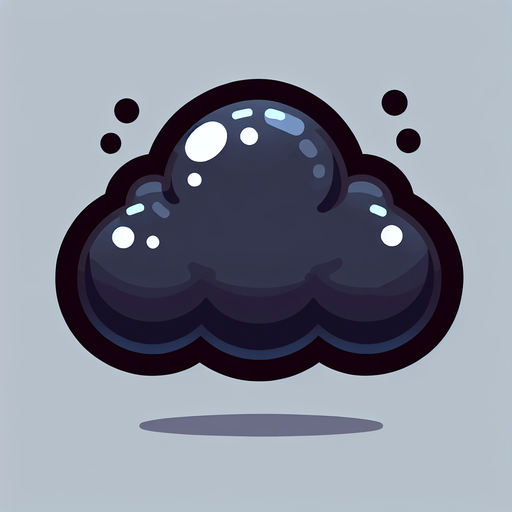 Облако, мультяшное, без обводки, темное.
Single Game Texture.  In-Game asset.  2d.  Blank background.  High contrast.  No shadows