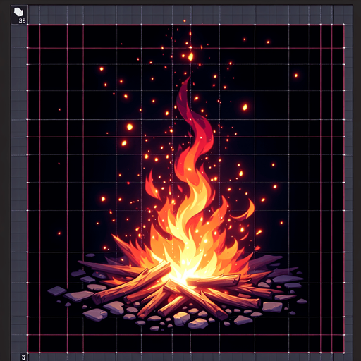 fire
Single Game Texture. In-Game asset. 2d. Blank background. High contrast. No shadows.