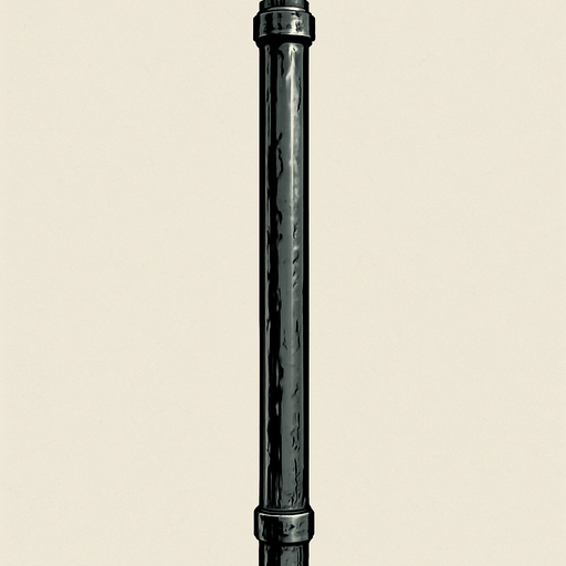 dikey uzun metal boru/direk.
In-Game asset.  2d.  High contrast.  No shadows