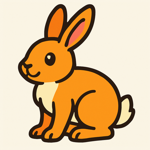 Rabbit.
In-Game asset.  2d.  High contrast.  No shadows