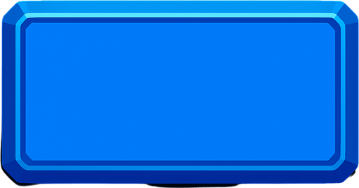 Blue button rectangle.
In-Game asset.  2d.  High contrast.  No shadows