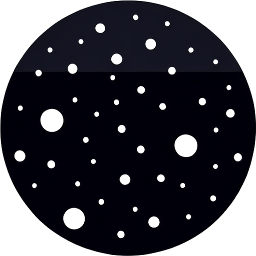 черный круг с белыми точками.
Single Game Texture. In-Game asset. 2d. Blank background. High contrast. No shadows.