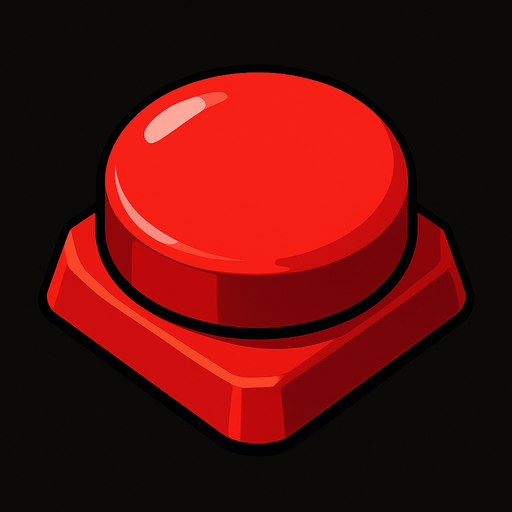 3d kırmızı button yap.
In-Game asset.  2d.  High contrast.  No shadows