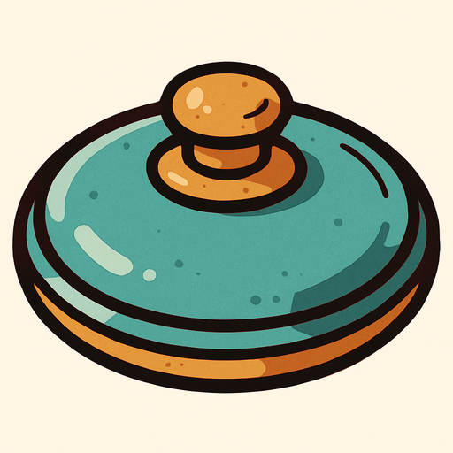 Tencere kapağı..
In-Game asset.  2d.  High contrast.  No shadows