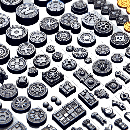 Coins.
Single Game Texture. In-Game asset. 2d. Blank background. High contrast. No shadows.