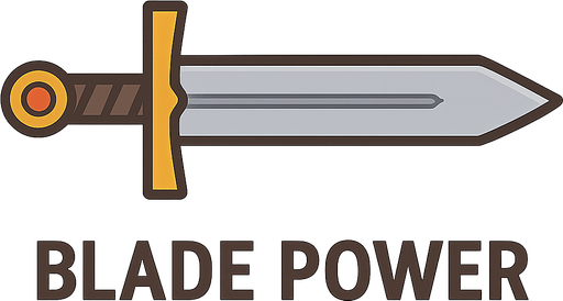 Blade Power . No background. Transparent background. Blank background. No shadows. 2d. In-Game asset. flat