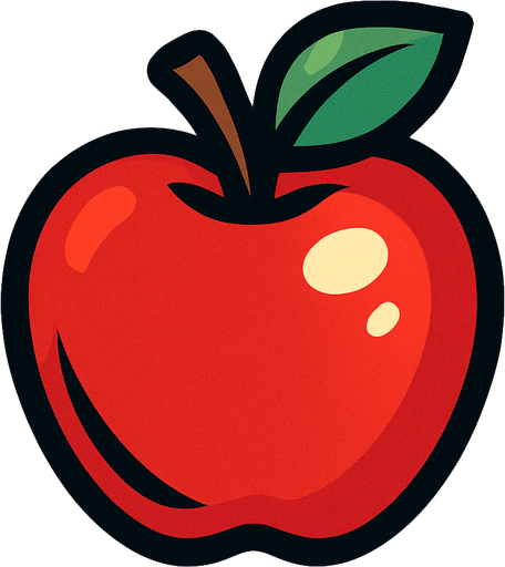 Manzana.
In-Game asset.  2d.  High contrast.  No shadows