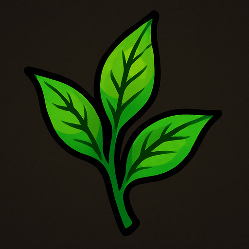 Tea leaf.
In-Game asset.  2d.  High contrast.  No shadows