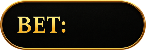 "Crea un asset visual para un panel de visualización del 'BET' actual del jugador en la mesa de Blackjack.

Objetivo: Un espacio claro y elegante para mostrar la cantidad apostada, integrado en la interfaz de la mesa de Blackjack, coherente con el lujo del casino.

Diseño:

Forma: Un panel rectangular horizontal o un óvalo alargado, con bordes suaves o un diseño elegante.

Material/Textura: Acabado metálico pulido (dorado, plateado) o un fondo de terciopelo oscuro (negro, rojo vino, azul noche).

Texto Fijo: La palabra 'BET:' debe estar claramente visible en el panel, en una tipografía limpia, legible y de estilo casino.

Espacio para el Valor: Debe haber un espacio claro y destacado junto a la palabra 'BET:' para que el valor numérico de la apuesta pueda ser insertado dinámicamente.

Color del Texto Fijo: Dorado brillante, blanco puro o un color que contraste bien con el fondo del panel.

Color del Valor: Un color que destaque y sea fácil de leer (podría ser el mismo que el texto fijo.
In-Game asset.  2d.  High contrast.  No shadows