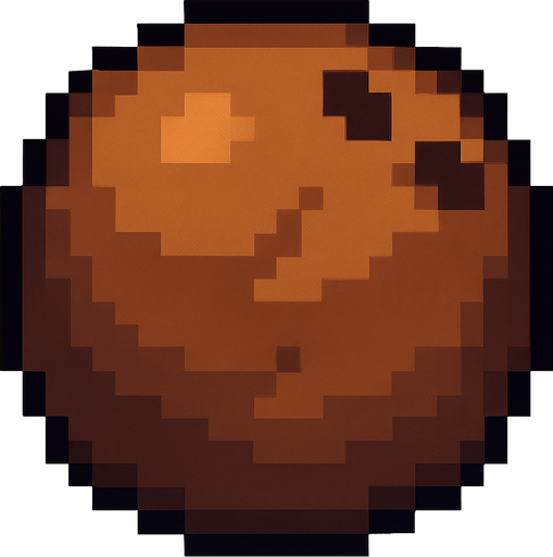 Make me a coconut 2d pixel.
In-Game asset.  2d.  High contrast.  No shadows