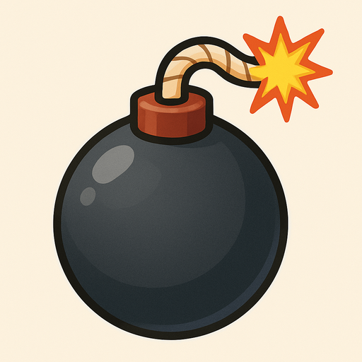 A black bomb.
In-Game asset.  No shadows