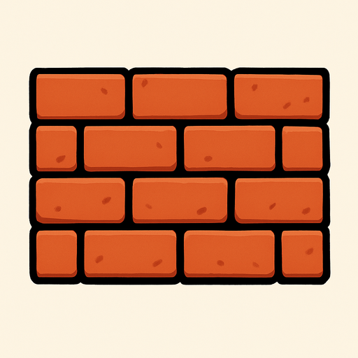 Brick wall.
In-Game asset.  2d.  High contrast.  No shadows